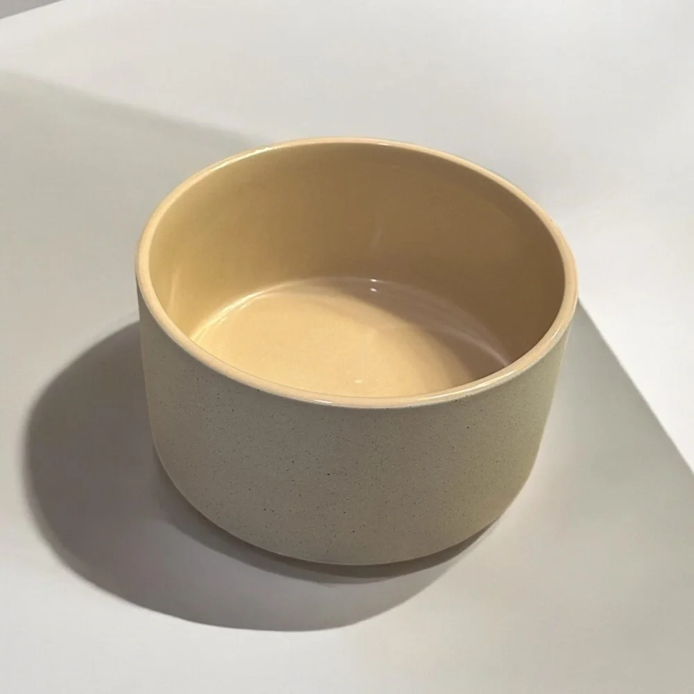 Ceramic Textured Pastel Blue Matte Dog Bowl 14oz